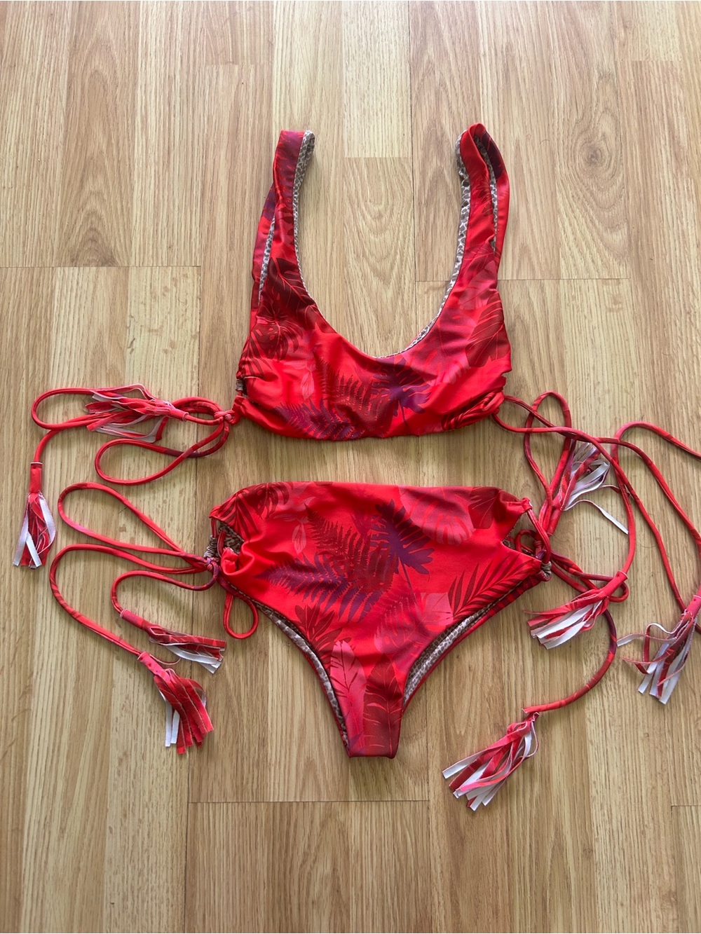 Acacia Psychedelic Leaf Print Swimsuit